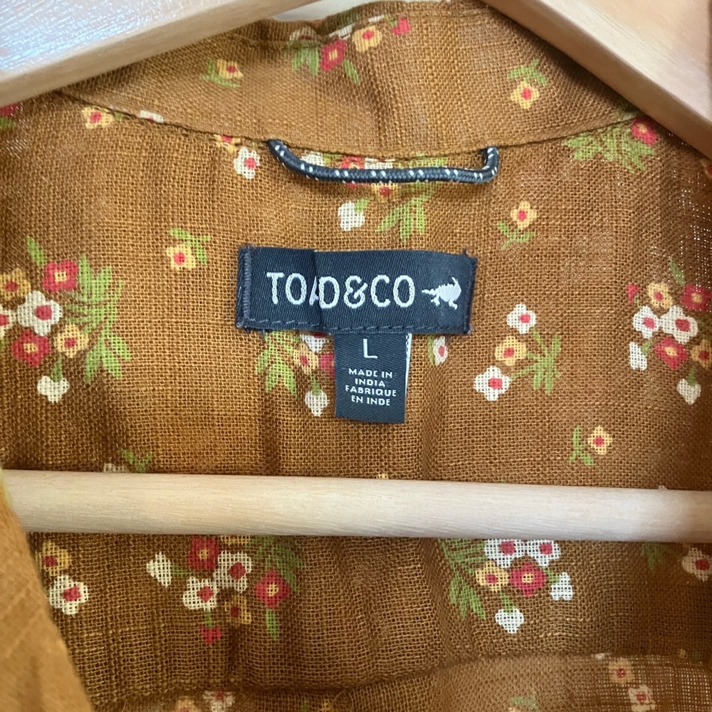 Toad & Co. Women’s Camp Cove shirt in Kelp Floral Print, Size Large - Picture 3 of 4